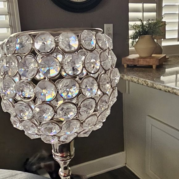 Z Gallerie Crystal Candle Holders - Picture 3 of 9